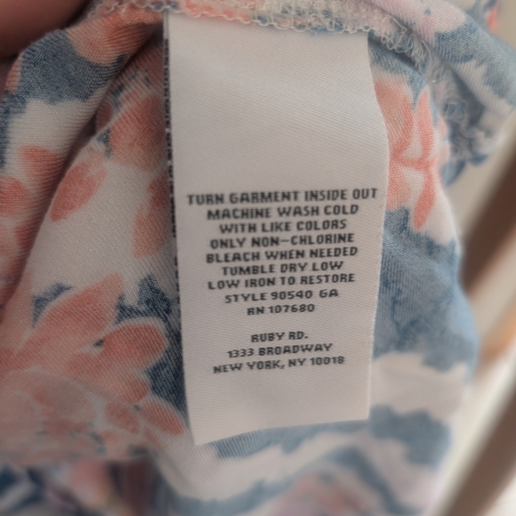 Ruby Rd. Blouse with Pink and Orange Floral Accents - Picture 6 of 9